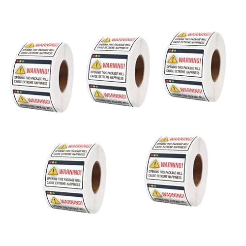 WEKADRIN 5 Rollen Extreme Happiness Aufkleber Rollenbox Selbstklebende Versiegelungs-etiketten für Pakete Kleine Rechteckige Versandetiketten für Kleine Unternehmen und Geschenkverpackung WEKADRIN 5 Rollen Extreme Happiness Aufkleber Rollenbox Selbstklebende Versiegelungs-etiketten für Pakete Kleine Rechteckige Versandetiketten für Kleine Unternehmen und Geschenkverpackung von WEKADRIN