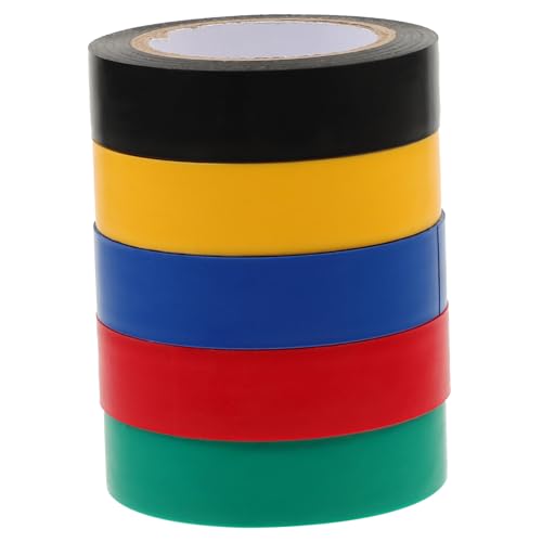 WEKADRIN 5 Rollen Wasserdichtes Isolierband Farben PVC Elektriker Klebeband Hochklebend Vielseitiges Elektro Isolierklebeband für Innenbereich und Reparaturen WEKADRIN 5 Rollen Wasserdichtes Isolierband Farben PVC Elektriker Klebeband Hochklebend Vielseitiges Elektro Isolierklebeband für Innenbereich und Reparaturen von WEKADRIN
