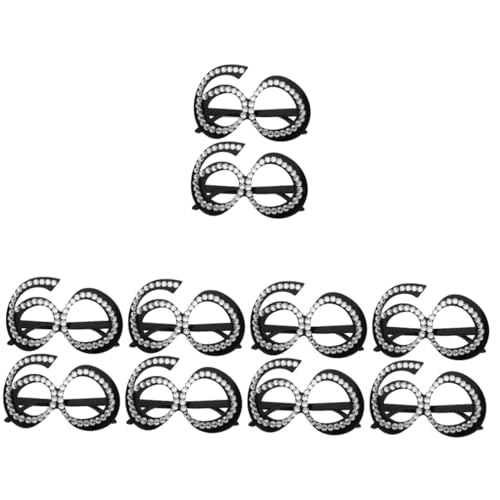 WEKADRIN 5 Sätze Party Brille Leichte Kunststoffbrille Mit Glitzersteinbesatz Wiederverwendbare Dekobrille Für Geburtstagsfeiern Und Foto Requisiten Und Tragbar 2 Stück * 5 WEKADRIN 5 Sätze Party Brille Leichte Kunststoffbrille Mit Glitzersteinbesatz Wiederverwendbare Dekobrille Für Geburtstagsfeiern Und Foto Requisiten Und Tragbar 2 Stück * 5 von WEKADRIN