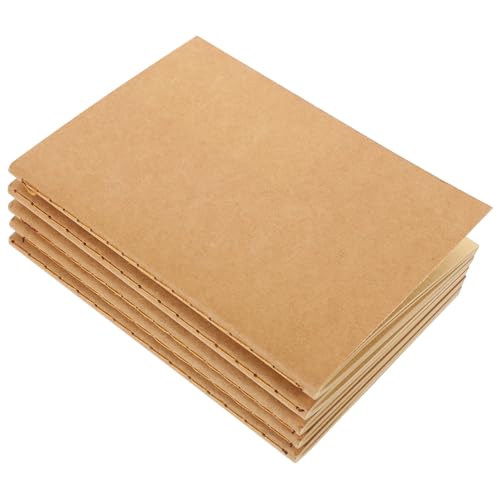 WEKADRIN 5 Stück Nachfüllbare Blanko Notizbücher Kraftpapier Einlagen Kleine Notizhefte Reise Tagebuch Skizzenbuch Für Schule Büro Und Alltag von WEKADRIN