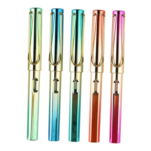 WEKADRIN 5 Stück Teiliges Bunte Füllfederhalter ohne Tinte Ergonomisch Ausbalanciert Glattes Schreiben für Schüler und Bürobedarf WEKADRIN 5 Stück Teiliges Bunte Füllfederhalter ohne Tinte Ergonomisch Ausbalanciert Glattes Schreiben für Schüler und Bürobedarf von WEKADRIN
