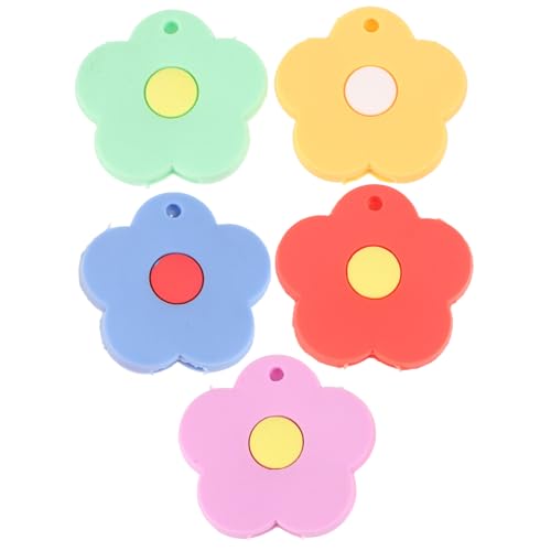 WEKADRIN 5 Stück Teiliges Silikon Blumen Schlüsselcover Kreative Bunte Schlüsselkappen Flexible Schutzhüllen für Hausschlüssel Leicht Tragbar Niedliches Design für Frauen und Mädchen von WEKADRIN