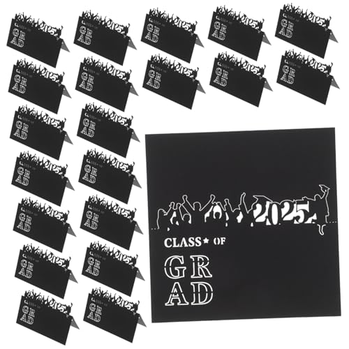 WEKADRIN 50 Pcs Klasse Von 2025 Abschlussplatzkarten Karten Tisch Name Karten Hohl Sitzplace Karten Blank Zeltkarten Für Abschluss Bankette Dinnerpartys Veranstaltungen von WEKADRIN