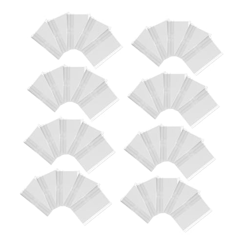 WEKADRIN 50 Satz Transparente Etikettenhalter für Regale Preisdisplay Clips für Einzelhandel Supermärkte und Geschäfte mit Weißen Papierstücken von WEKADRIN
