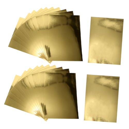WEKADRIN 50 Stück Gold Glänzendes Metallic Kartonpapier mit Spiegeloberfläche pro Packung für Kinderhandwerk Scrapbooking Grußkarten und DIY Bastelprojekte WEKADRIN 50 Stück Gold Glänzendes Metallic Kartonpapier mit Spiegeloberfläche pro Packung für Kinderhandwerk Scrapbooking Grußkarten und DIY Bastelprojekte von WEKADRIN