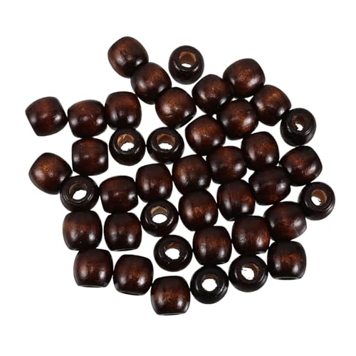 WEKADRIN 50 Stück Natürliche Holzperlen Abakusform Glatte Oberfläche Langlebige Spacer Perlen für Armband Halskette Schmuckherstellung DIY Bastelperlen Zubehör von WEKADRIN