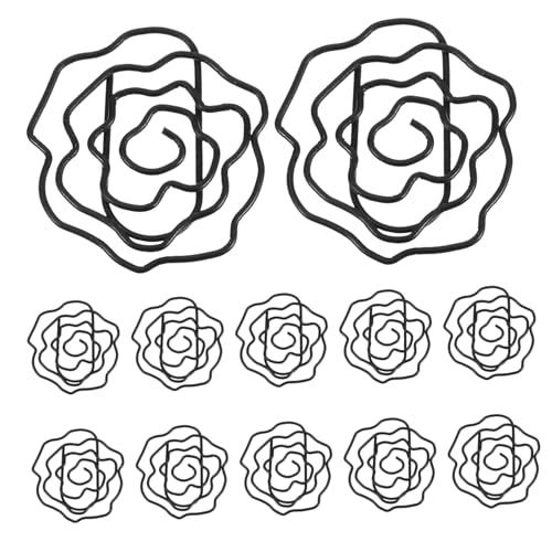 WEKADRIN 50 Stück Rosenförmige Büroklammern Schwarz Kreative Blumenklemmen Multifunktional Für Schule Büro Dokumentenorganisation Stilvolle Lesezeichen Und Hochzeitsdeko WEKADRIN 50 Stück Rosenförmige Büroklammern Schwarz Kreative Blumenklemmen Multifunktional Für Schule Büro Dokumentenorganisation Stilvolle Lesezeichen Und Hochzeitsdeko von WEKADRIN