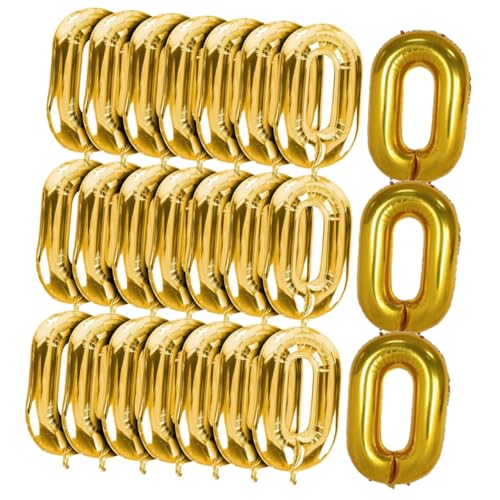 WEKADRIN 50 Stück Teiliges Folienketten Gold Retro Partydeko für Geburtstage Hochzeit Jahre Festival Ballons Vielseitig Kombinierbar für Foto backdrop und Feier von WEKADRIN