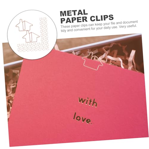 WEKADRIN 50 Stück Teiliges Kleine Dekorative Metall Büroklammern in Roségold Niedliche Hausform Lesezeichen für Büro und Schule Multifunktionale Paper Clips Praktische Büroklammern für WEKADRIN 50 Stück Teiliges Kleine Dekorative Metall Büroklammern in Roségold Niedliche Hausform Lesezeichen für Büro und Schule Multifunktionale Paper Clips Praktische Büroklammern für von WEKADRIN