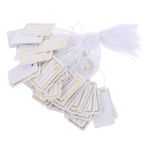WEKADRIN 500 Stück Papieranhänger mit Schnur Langlebige Flaschenanhänger für Weinjahre Beschreibbare Preisetiketten für Geschenk Lebensmittel Schmuck Praktische Hangtags mit Goldenem Rand WEKADRIN 500 Stück Papieranhänger mit Schnur Langlebige Flaschenanhänger für Weinjahre Beschreibbare Preisetiketten für Geschenk Lebensmittel Schmuck Praktische Hangtags mit Goldenem Rand von WEKADRIN