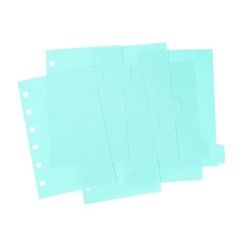 WEKADRIN 6 Blatt Teiliges Notizbuch Trennblätter aus PP Transparente Organizer für Ringordner Vielseitige Einlagen für Notizen Budgetplaner Journale und Dokumente Hellgrün von WEKADRIN