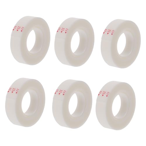WEKADRIN 6 Rollen Frosted Transparentes Klebeband Unsichtbares Schreibband Handreißbares Masking Tape Vielseitiges Büromaterial für Porzellan WEKADRIN 6 Rollen Frosted Transparentes Klebeband Unsichtbares Schreibband Handreißbares Masking Tape Vielseitiges Büromaterial für Porzellan von WEKADRIN
