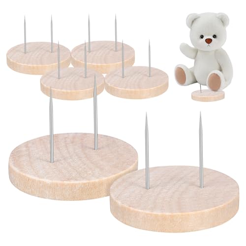 WEKADRIN 6 Stück Holz Puppenständer für Kleine Häkelpuppen Stabile Glatte Display Basis Minimalistischer Sockel für Handarbeitsfiguren DIY Puppenhalter WEKADRIN 6 Stück Holz Puppenständer für Kleine Häkelpuppen Stabile Glatte Display Basis Minimalistischer Sockel für Handarbeitsfiguren DIY Puppenhalter von WEKADRIN