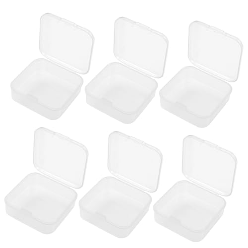 WEKADRIN 6 Stück Transparenter Schmuck Organizer mit Klappbarem Deckel Kompakte Aufbewahrungsbox für Ohrringe Reise Earrings Organizer und Nail Art Zubehör für Kleine Schmuckstücke und DIY WEKADRIN 6 Stück Transparenter Schmuck Organizer mit Klappbarem Deckel Kompakte Aufbewahrungsbox für Ohrringe Reise Earrings Organizer und Nail Art Zubehör für Kleine Schmuckstücke und DIY von WEKADRIN
