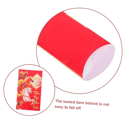 WEKADRIN 60 Stück Asiatische Neujahrsumschläge Rote Vietnamesische Hong Bao Geldumschläge Pferdejahr Design Glattes Papier Für Chinesisches Frühlingsfest Glücksumschläge WEKADRIN 60 Stück Asiatische Neujahrsumschläge Rote Vietnamesische Hong Bao Geldumschläge Pferdejahr Design Glattes Papier Für Chinesisches Frühlingsfest Glücksumschläge von WEKADRIN