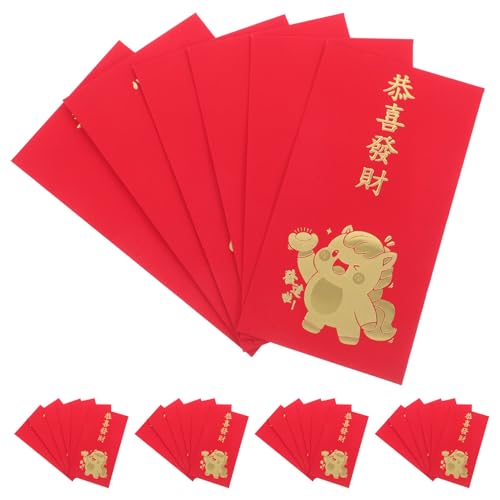 WEKADRIN 60 Stück Rote Umschläge Jahr Des Pferdes Robuste Vietnamesische Geldumschläge aus Starkpapier für Lunar Year Großes Fassungsvermögen Traditionelle Geschenkumschläge für Tet und WEKADRIN 60 Stück Rote Umschläge Jahr Des Pferdes Robuste Vietnamesische Geldumschläge aus Starkpapier für Lunar Year Großes Fassungsvermögen Traditionelle Geschenkumschläge für Tet und von WEKADRIN