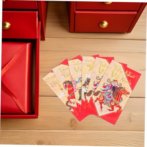 WEKADRIN 60 Stück Vietnamesische Neujahrs Lucky Money Umschläge Rote Pferd Zodiac Umschläge Für Chinesisches Frühlingsfest Multikulturelle Lunar Year Feier WEKADRIN 60 Stück Vietnamesische Neujahrs Lucky Money Umschläge Rote Pferd Zodiac Umschläge Für Chinesisches Frühlingsfest Multikulturelle Lunar Year Feier von WEKADRIN
