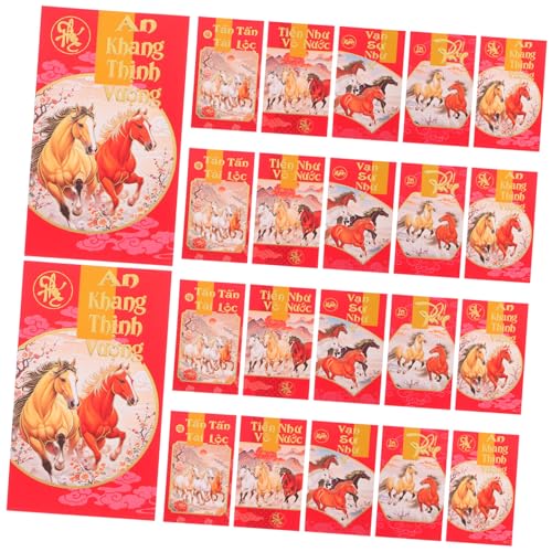 WEKADRIN 60 Stück Vietnamisches Neujahrs Rotumschlag Jahr Des Pferdes Papier Rotumschläge Bao Li Xi für Geldgeschenke Langlebig Dekorativ Vielseitig Einsetzbar für Frühlingsfest und Feiern WEKADRIN 60 Stück Vietnamisches Neujahrs Rotumschlag Jahr Des Pferdes Papier Rotumschläge Bao Li Xi für Geldgeschenke Langlebig Dekorativ Vielseitig Einsetzbar für Frühlingsfest und Feiern von WEKADRIN