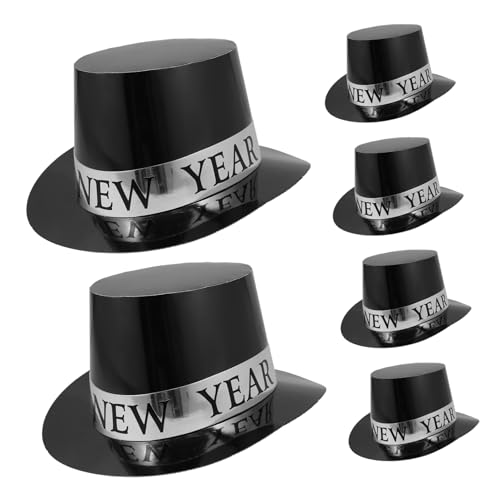 WEKADRIN 6St schwarzgoldener Hut Silvester-Papierkappe Papierhüte für das neue Jahr frohes neues jahr kegelhüte Partyhüte aus Papier für das neue Jahr Neujahrshüte in großen Mengen Silver WEKADRIN 6St schwarzgoldener Hut Silvester-Papierkappe Papierhüte für das neue Jahr frohes neues jahr kegelhüte Partyhüte aus Papier für das neue Jahr Neujahrshüte in großen Mengen Silver von WEKADRIN