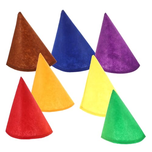 WEKADRIN 7 Stück Teiliges Zwergenmützen aus Filz Bunte Partyhüte für Weihnachten Halloween Karneval Cosplay Waschbar und Vielseitig für Kostüme und Festliche Anlässe Geeignet WEKADRIN 7 Stück Teiliges Zwergenmützen aus Filz Bunte Partyhüte für Weihnachten Halloween Karneval Cosplay Waschbar und Vielseitig für Kostüme und Festliche Anlässe Geeignet von WEKADRIN