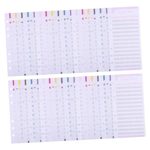 WEKADRIN 72 Stück Teiliges Budgetplaner Einlagen Ringbuch Budget Sheets in Farben für Haushaltsbuch Geld Organizer Tragbare Finanzübersicht für Zuhause Reise Alltag und Business von WEKADRIN