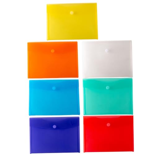 WEKADRIN 7Stücke Dokumentenordner mit Druckknopf Farbige Wiederverwendbare Dateitaschen für Büro Schule und Zuhause Transparente Organizer für Rechnungen WEKADRIN 7Stücke Dokumentenordner mit Druckknopf Farbige Wiederverwendbare Dateitaschen für Büro Schule und Zuhause Transparente Organizer für Rechnungen von WEKADRIN