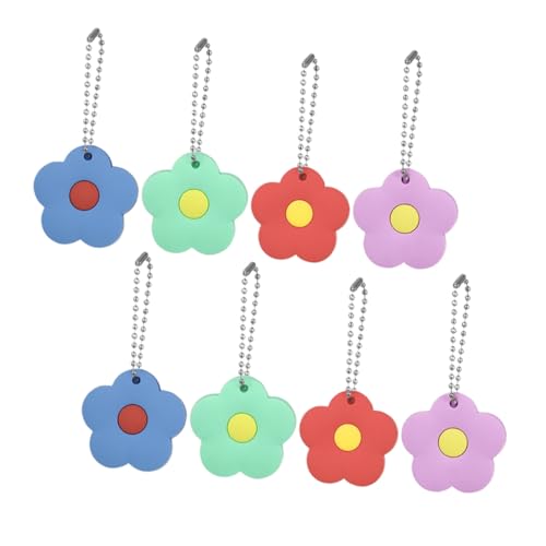 WEKADRIN 8 Stck Teiliges Blütenblatt Schlüsselhüllen aus Langlebigem Silikon Bunte Schlüsselkappen zum Schutz und Einfachen Identifizieren von Hausschlüsseln Rutschfest und Vielseitig von WEKADRIN