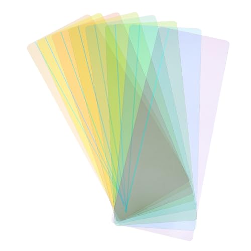 WEKADRIN 8 Stück Bunte Transparente Lesestreifen Teilig Lesezeichen mit Highlight Funktion Leselinial für Schüler und Legasthenie Hilfe Lesefortschritt Markieren Praktisches Lesewerkzeug von WEKADRIN