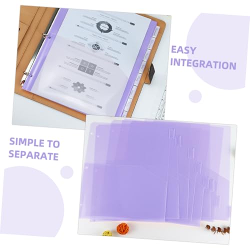 WEKADRIN 8 Stück Einsteckbare Trennblätter Transparent Farbige Dokumentenmappe Für Büro und Schule Schnellhefter Organizer Ordner Fächer WEKADRIN 8 Stück Einsteckbare Trennblätter Transparent Farbige Dokumentenmappe Für Büro und Schule Schnellhefter Organizer Ordner Fächer von WEKADRIN