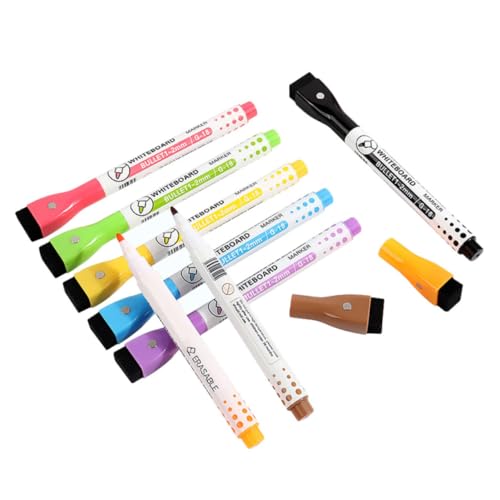 WEKADRIN 8 Stück Magnetische Whiteboard Marker mit Radierer Abwischbare Farbige Stifte für Whiteboard und Magnettafel Wasserbasierte Tinte Geruchsarm für Schule Büro Zuhause WEKADRIN 8 Stück Magnetische Whiteboard Marker mit Radierer Abwischbare Farbige Stifte für Whiteboard und Magnettafel Wasserbasierte Tinte Geruchsarm für Schule Büro Zuhause von WEKADRIN