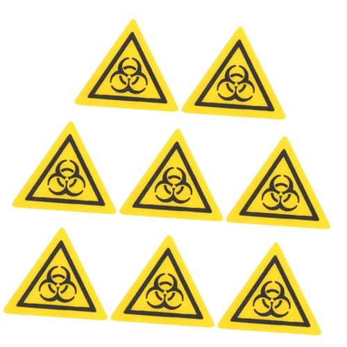 WEKADRIN 8 Stück Teiliges Biologische Warnaufkleber PC material Langlebig für Labor Biosicherheitskennzeichnung Achtung Infektionsgefahr Hinweisetiketten von WEKADRIN