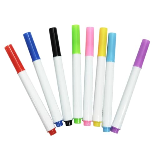 WEKADRIN 8 Stück Teiliges Whiteboard Marker Abwischbare Whiteboard Stifte in Farben Trocken Abwischbar für Schule Büro zum Schreiben und Zeichnen mit Klarer Rundspitze von WEKADRIN
