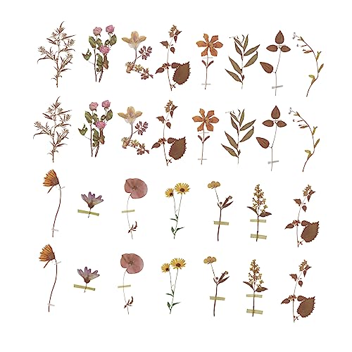 WEKADRIN 80 Blatt Floral Pet Sticker Blumenaufkleber für Scrapbooking Tagebücher und DIY Dekoration Bunte Blütenmotive Leicht und Tragbar für Kreative Projekte und von WEKADRIN