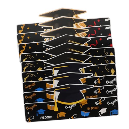 WEKADRIN 9 Stück Teiliges DIY Papier Graduation Caps Verstellbare Doktorhüte für Studenten Abschlussfeier Dekoration und Geschenkidee für Abitur und Bachelor von WEKADRIN