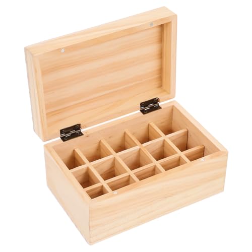 WEKADRIN Ätherische Öle Aufbewahrungsbox Holz mit Fächern und Deckel Flaschen Organizer Stabile Polierte Holzbox für Saubere Sichere Lagerung und Übersichtliche Aufteilung von Duftölen WEKADRIN Ätherische Öle Aufbewahrungsbox Holz mit Fächern und Deckel Flaschen Organizer Stabile Polierte Holzbox für Saubere Sichere Lagerung und Übersichtliche Aufteilung von Duftölen von WEKADRIN