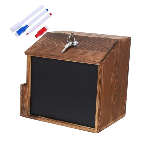 WEKADRIN Abschließbare Wand vorschlagsbox aus Robustem Holz mit Retro Vintage Design Platzsparend Montierbar Multifunktionale Spenden Feedbackbox für Büro Zuhause und Gemeinschaftsräume WEKADRIN Abschließbare Wand vorschlagsbox aus Robustem Holz mit Retro Vintage Design Platzsparend Montierbar Multifunktionale Spenden Feedbackbox für Büro Zuhause und Gemeinschaftsräume von WEKADRIN