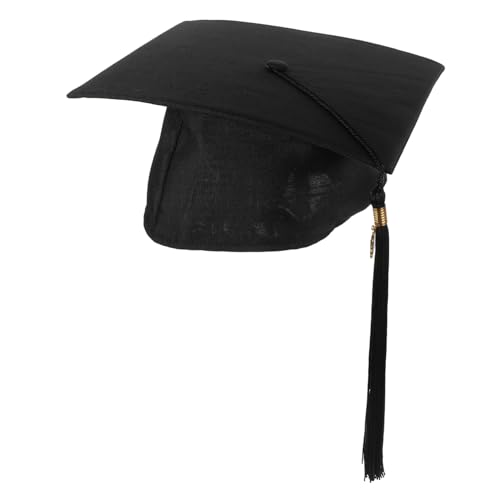 WEKADRIN Absolventenhut mit Quaste und Anhänger Verstellbare Doktorhut Abschlusskappe für College Bachelor und Masterfeier Hochwertiges Abschluss-accessoire für Uni Schule und Party von WEKADRIN