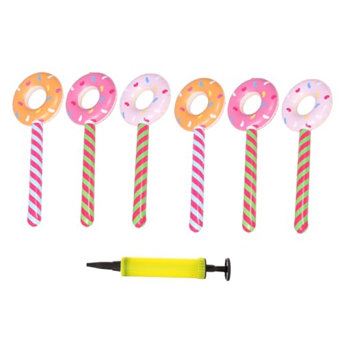 WEKADRIN Aufblasbare Donut Lollipop Cheerleading Noise Sticks mit Pumpe Bunte Aufblasbare Spielzeuge für Kinderparty Wiederverwendbar und Einfach zu Lagern WEKADRIN Aufblasbare Donut Lollipop Cheerleading Noise Sticks mit Pumpe Bunte Aufblasbare Spielzeuge für Kinderparty Wiederverwendbar und Einfach zu Lagern von WEKADRIN