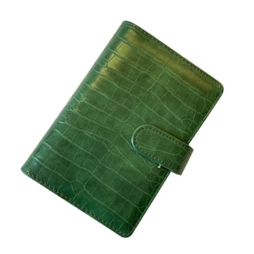 WEKADRIN Binder Notizbuch Umschlag Pu leder Langlebig Nachfüllbar Notizbuchhülle Budget Organizer Scrapbook Schutz Grün Kreatives Design von WEKADRIN