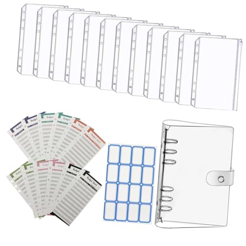 WEKADRIN Budget Binder mit Zipper Umschlägen PVC Transparentes Ringbuch Inklusive Farbigen Budgetblättern und Selbstklebenden Budget Stickern Wasserfeste Geldhüllen für Private und WEKADRIN Budget Binder mit Zipper Umschlägen PVC Transparentes Ringbuch Inklusive Farbigen Budgetblättern und Selbstklebenden Budget Stickern Wasserfeste Geldhüllen für Private und von WEKADRIN