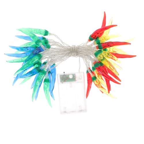 WEKADRIN Bunte Chili Pepper Lichterkette LED Batterie Betriebene Partybeleuchtung Flexible Hängende Dekolichter für Schlafzimmer Garten Bar WEKADRIN Bunte Chili Pepper Lichterkette LED Batterie Betriebene Partybeleuchtung Flexible Hängende Dekolichter für Schlafzimmer Garten Bar von WEKADRIN