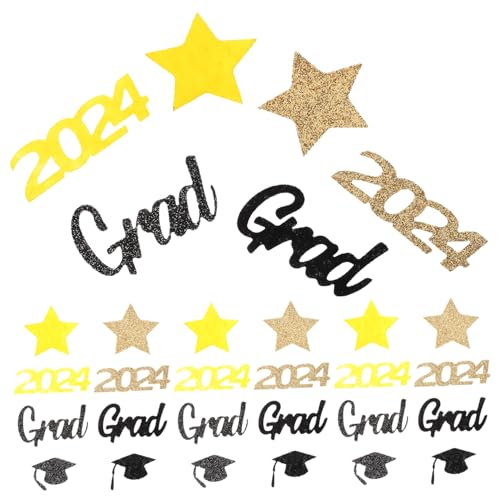 WEKADRIN Buntes Konfetti für Abschlussfeier Tischdeko Glitzerndes Streudekor aus Schadstofffreiem Vliesstoff Vielseitig Einsetzbar für Party Geschenk und Raumgestaltung Graduation Party von WEKADRIN