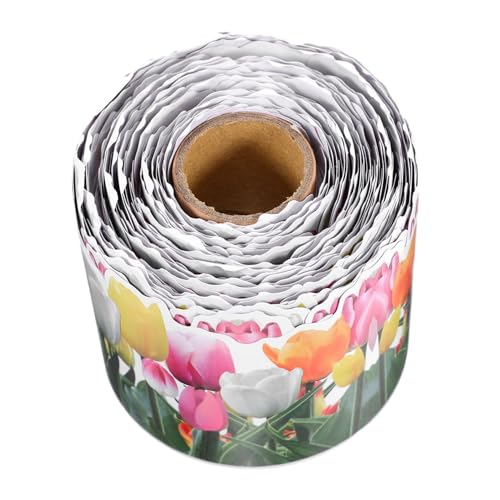 WEKADRIN Dekorativer Randaufkleber mit Tulpenmuster Abnehmbare Bordüre für Klassenzimmer Fenster und Wände für Diy Projekte und Scrapbooking WEKADRIN Dekorativer Randaufkleber mit Tulpenmuster Abnehmbare Bordüre für Klassenzimmer Fenster und Wände für Diy Projekte und Scrapbooking von WEKADRIN