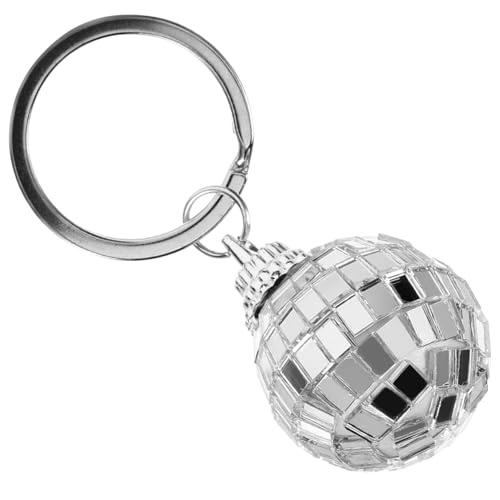 WEKADRIN Disco Kugel Schlüsselanhänger Spiegel Anhänger Modisches Tragbares Taschen und Rucksack Accessoire Kreativer Anhänger für DIY und Party Silberner Disco Ball WEKADRIN Disco Kugel Schlüsselanhänger Spiegel Anhänger Modisches Tragbares Taschen und Rucksack Accessoire Kreativer Anhänger für DIY und Party Silberner Disco Ball von WEKADRIN