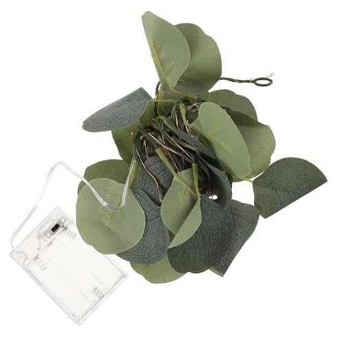 WEKADRIN Eukalyptus LED Lichterkette Leds Leichte Girlande mit Künstlichen Blättern Batteriebetrieben Dekorative Lichterkette für Weihnachten Innen und Außendekoration Grüne Girlande WEKADRIN Eukalyptus LED Lichterkette Leds Leichte Girlande mit Künstlichen Blättern Batteriebetrieben Dekorative Lichterkette für Weihnachten Innen und Außendekoration Grüne Girlande von WEKADRIN