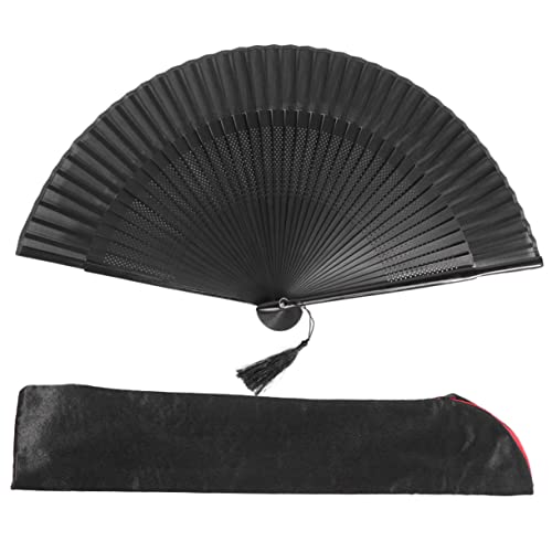 WEKADRIN Faltfächer Schwarz Eleganter Handfächer aus Langlebigem Material für Tanz Hochzeit und Dekoration Stilvolles Accessoire für Freunde und Familie Schwarzer Fächerhülle WEKADRIN Faltfächer Schwarz Eleganter Handfächer aus Langlebigem Material für Tanz Hochzeit und Dekoration Stilvolles Accessoire für Freunde und Familie Schwarzer Fächerhülle von WEKADRIN