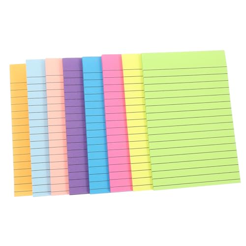 WEKADRIN Farben Haftnotizen Liniert Kompakte Memo Pads Papier Klebezettel Bürobedarf Schreibwaren Praktisch Für Büro Studium Und To Do Listen von WEKADRIN