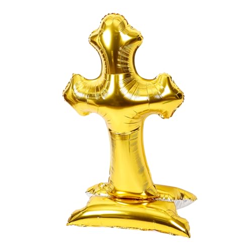 WEKADRIN Folienballon Kreuzform Gold Dekorativer Aluminium-ballon für Geburtstags Taufdeko Einzigartiger Party-prop für Festliche Shower Eventgestaltung Einfach Aufzuhängen und WEKADRIN Folienballon Kreuzform Gold Dekorativer Aluminium-ballon für Geburtstags Taufdeko Einzigartiger Party-prop für Festliche Shower Eventgestaltung Einfach Aufzuhängen und von WEKADRIN