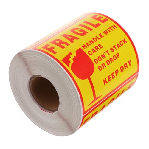 WEKADRIN Fragile Warnaufkleber Selbstklebend Rot gelb Bruchsichere Versandetiketten für Pakete Kartons Haftend Langlebig und Leicht Transportierbar WEKADRIN Fragile Warnaufkleber Selbstklebend Rot gelb Bruchsichere Versandetiketten für Pakete Kartons Haftend Langlebig und Leicht Transportierbar von WEKADRIN