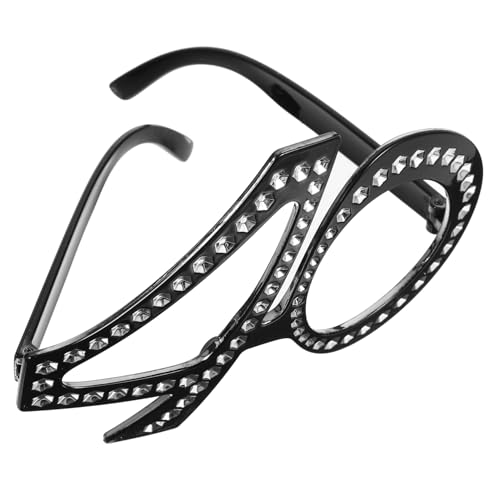 WEKADRIN Geburtstag Brille Schwarz mit Strasssteinen Wiederverwendbare Zahlenbrille für Geburtstagsfeier Leichtes Party Accessoire für Tanz und Attraktive Foto Requisite für Erwachsene WEKADRIN Geburtstag Brille Schwarz mit Strasssteinen Wiederverwendbare Zahlenbrille für Geburtstagsfeier Leichtes Party Accessoire für Tanz und Attraktive Foto Requisite für Erwachsene von WEKADRIN